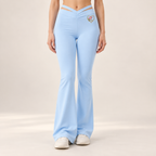 Luvha Yoga Micro-Flared Pants in Blue, front view